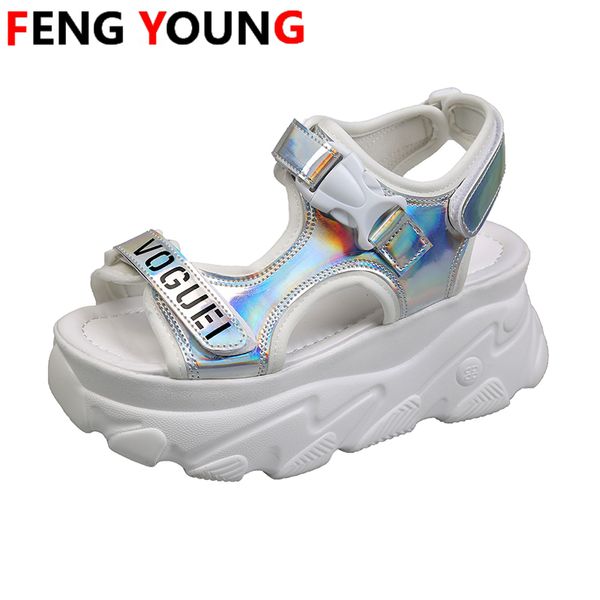 

2020 sandals women open toe vacation beach sandales rome shoes woman summer sequined sandales ladies sport, Black