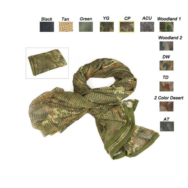 

outdoor protection gear veil neckerchief tactical camouflage scarf, Black