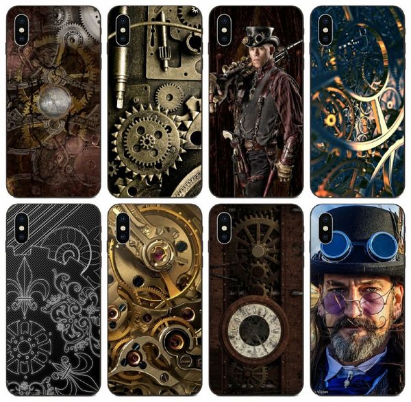 

tongtrade] steampunk case for iphone 11 pro max x xs 8 7 6s 6p 5s 5p samsung j3 s10 huawei mate 10 20 30 y9 prime redmi 4 pro silicone case