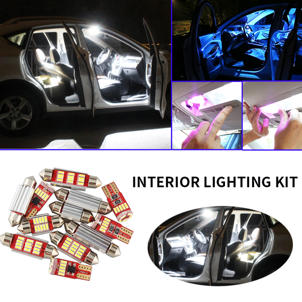 

15x canbus error led interior light kit package for 2015-2019 dodge challenger car accessories map dome trunk license light