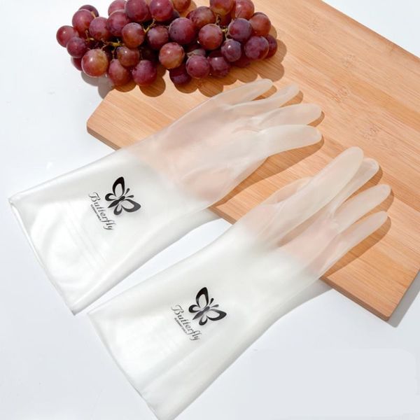

household cleaning waterproof laundry gloves rubber kitchen dishwashing gloves women thickening durable