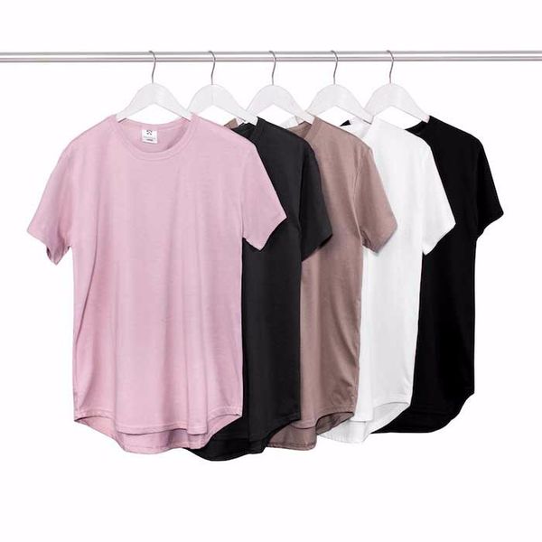 

2019 summer pure t-shirt wholesale extended long t shirt mens hip hop new design street men t shirt sell, White;black