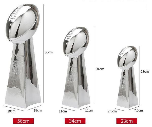 SUPER B owl Trofeo in resina American Football League Cup Trofeo Vince Lombardi 9''(24cm) 13''(34cm) Full size 22''(56cm) Regali dei fan