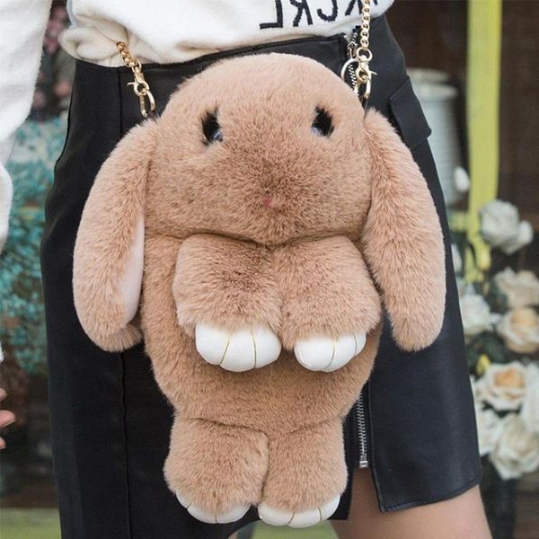

women cute cartoon sling bag fluffy shoulder crossbody bag
