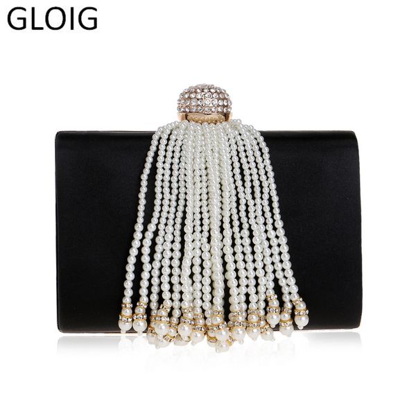 

gloig women evening bags fashion wedding party day clutches chain shoulder tassel beaded purse