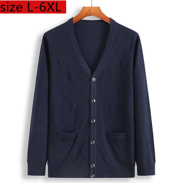 

new arrival fashion suepr large sweater cardigan men casual computer knitted v-neck single breasted plus size lxl2xl3xl4xl5xl6xl, White;black