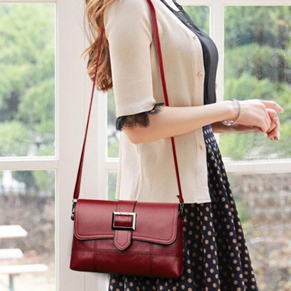 

2020 fashion new pu leather women handbags simple pure color single shoulder messenger bags #yl10
