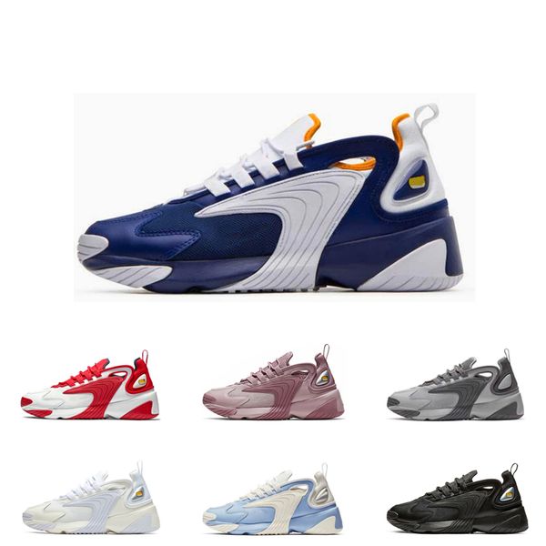 

Zoom 2k Men Women Running Shoes Royal Blue Creamy White Race Red Black White Top Quality Designer Sneakers Mens Trainer size 36-45