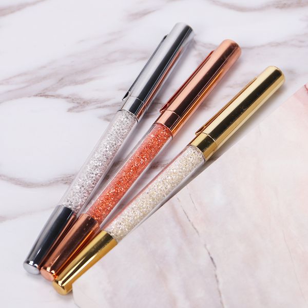 

crystal signature writing ballpoint pen diamond gold silver office stationery gift ballpoint pen