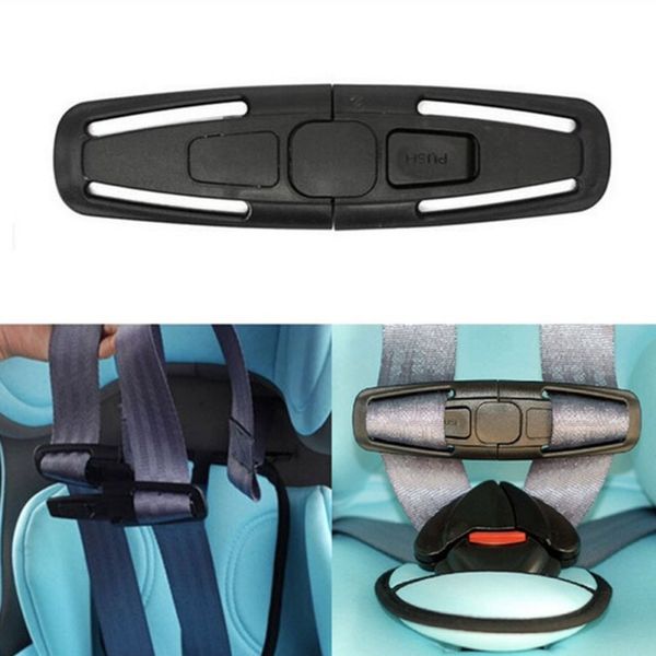 

1pcs durable black car baby safety seat strap belt harness chest child clip safe buckle
