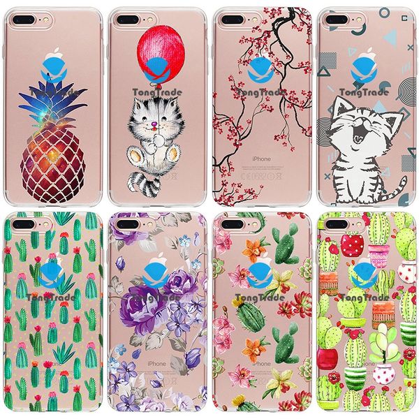 

tongtrade] soft silicone tpu case for iphone 8s 7s 6s 5s x xs 11 pro max plus huawei mate 30 20 pro animal cat cactus opuntia stricta case