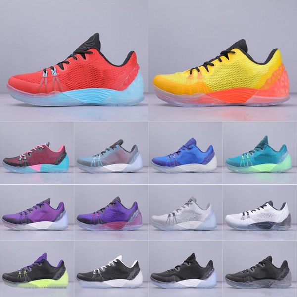 

mens new arrive kobe venomenon 5 v derozan black red purple basketball shoes weave kb 5s ep designer sports sneakers mamba size 40-46