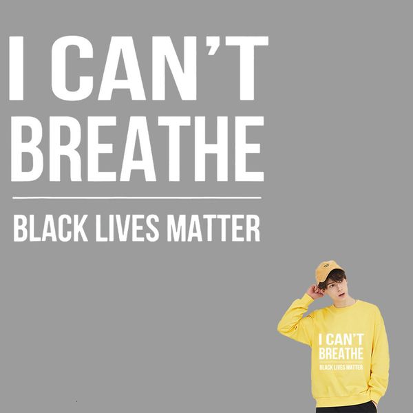 

i cancan't breathe black lives matter creative printing thermal transfer printing t-shirt ironing printing adhesive paper, Gray;blue
