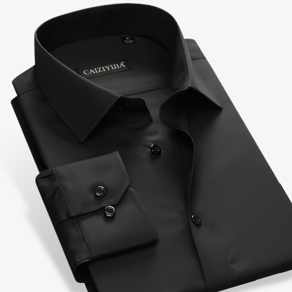 

solid color классическая черный белый 60% хлопок с длинным рукавом популярные мужчины рубашки платья brand лидирующий формальные рубашки офи, White;black