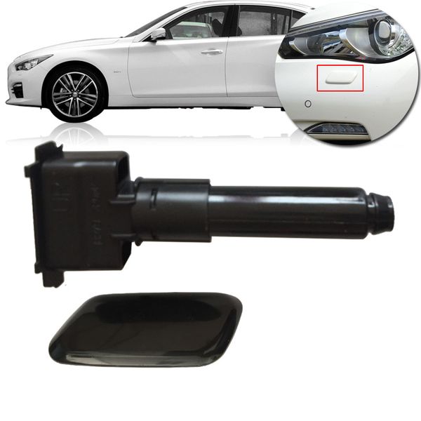 

capqx front bumper headlamp headlight washer nozzle washer jet nozzle pump & cover for infiniti q50l g25 g37 ex25 fx35 qx70