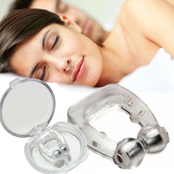 

Anti Snore Magnetic Silicone Nose Clip Stop Snoring Sleep Apnea Aid Device Stopper