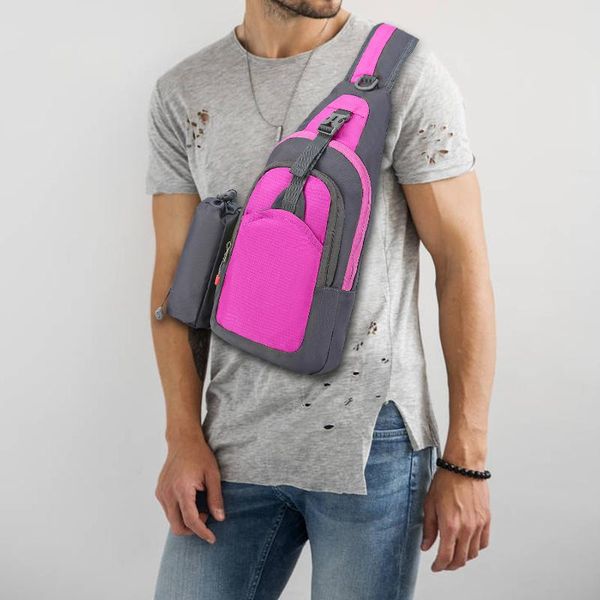 

portable 7l sling bag women men shoulder backpack chest pack causal crossbody bag for cycling camping running travel waist