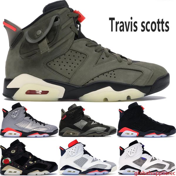 

new travis scotts 6 6s jumpman basketball shoes mens black infrared psg reflect silver tinker fashion luxury designer men sneakers 40-47