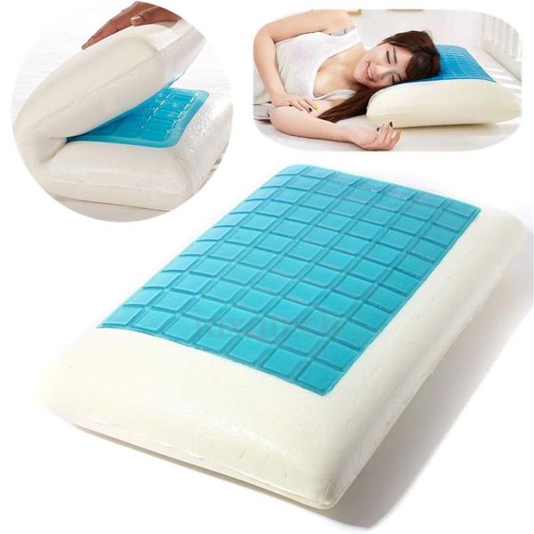 

memory foam white bed pillow cooling gel washable orthopedic cervical vertebra