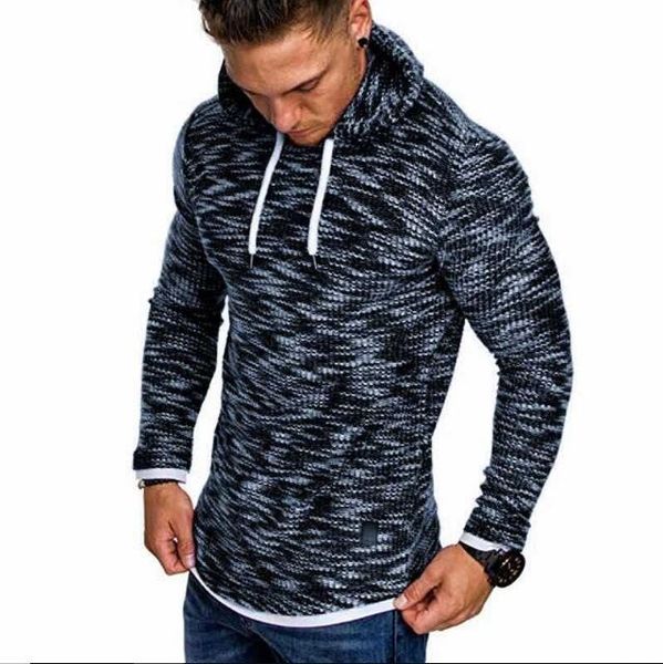 

new product 2019 autumn fashion stylist style pullovers men's jacquard hooded sweater oversize -3xl, White;black