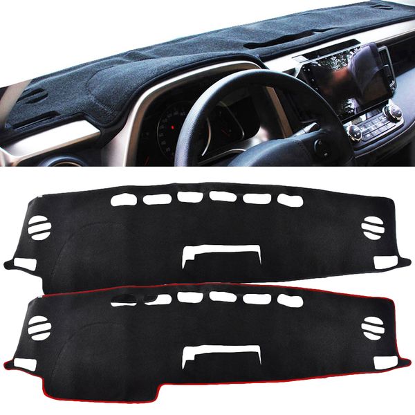 

car dashboard cover dash mat for rav4 xa40 2013-2017 2018 dashmat carpet sunshade anti-uv dashboard pad car accessories