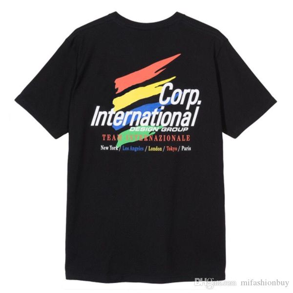 

2020 hip hop usa summer fashion world city print t-shirt skateboard mens designer t shirt women street luxury casual tshirt, White;black