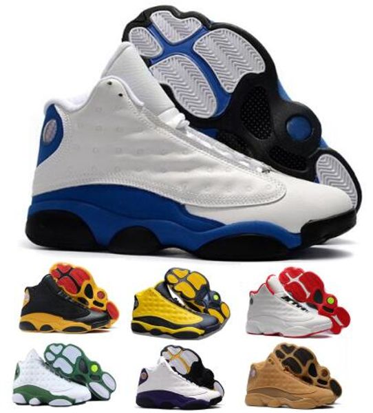 

2019 new 13 13s basketball shoes sneakers mens women lakers wheat olive bred flint black cat cap and gown chicago athletic basket ball shoes