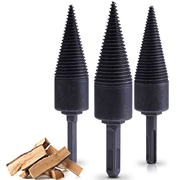 

new hexagonal/square/round shank firewood drill bit chop wood splitter screw splitting reamer tool smd66