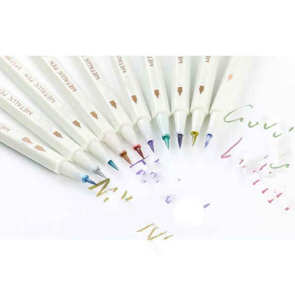 

metallic marker pens 20 pcs 20 assorted colors for diy p painting pens student supplies craftwork art accessories new