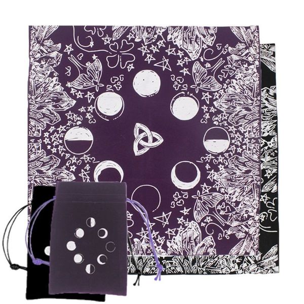 

velvet tarot tablecloth with bag witch divination moon phases lover altar cloth y4ub other golf products