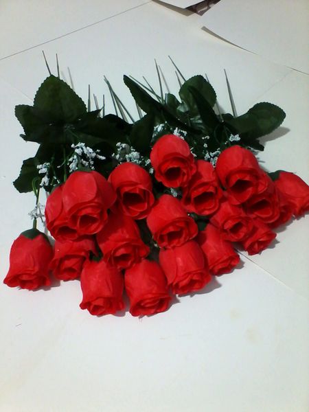 4 цвета красивые искусственные розовые цветы украшения дома поставляет праздничные вечеринки День святого Валентина поддельные цветочные подарки
