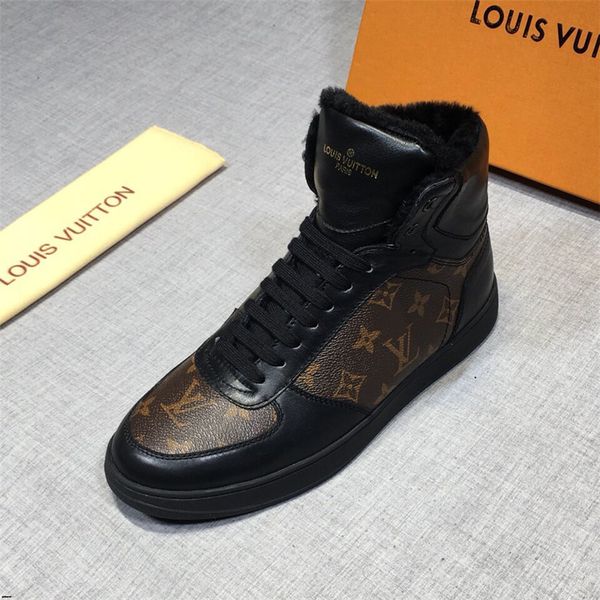 

20ss safetys mens shoes casual leather boots steel toe new style shoelace ankle snow shoe autumn and winter high help boots, Black