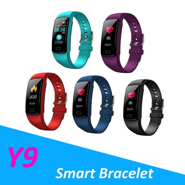 

Smart bracelet y9 port wri tband heart rate monitor watch activity fitne tracker mart band for io pk mi band 3 2