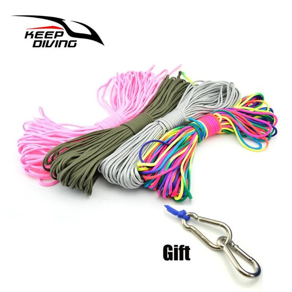 

keep diving scuba diving buoyant lifeline with 2pcs 50mm steel spring hooks rope life saving equipment swimming training