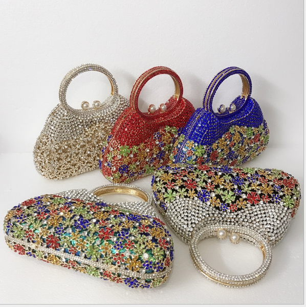 

xiyuan fashion women evening party handbag diamonds purses clutch bridal wedding party wallet flower crystal purse