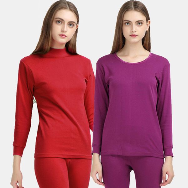 

2019 new arrival thin cotton style thermal underwear set long johns for female warm clothing winter suit wear, White