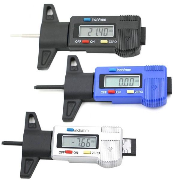 

christmas gift car tire tester brake shoe pad wear digital tyre depth gauge tread monitor auto tires pressure measurement