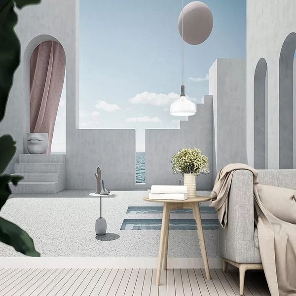 

custom large mural 3d wallpaper modern creative 3d expansion space personality wall living room tv wall decor deep 5d embossed