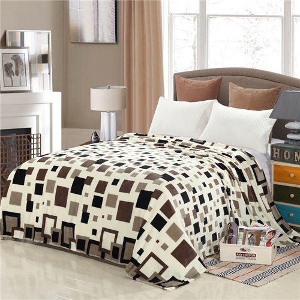 

star plaid printing modern soft brown/grey/blue solid color flannel blanket home/bed/sofa 120x200/150x200/200x230cm