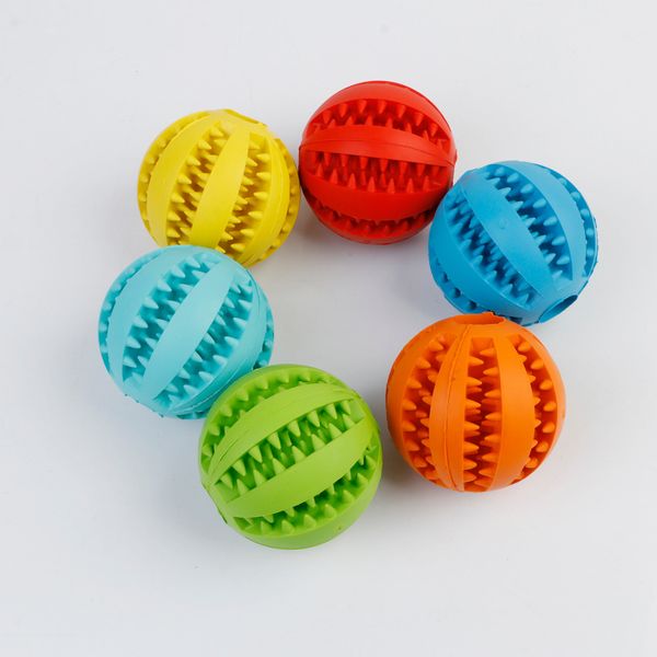 

soft pet dog ball chew pet puppy teething treat clean bite toy funny interactive durable training extra-tough rubber ball
