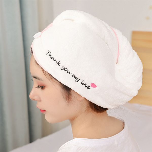 

hair towes rapided drying hair towel quick dry hat wrapped towel bathing cap bathroom accessories &3o09