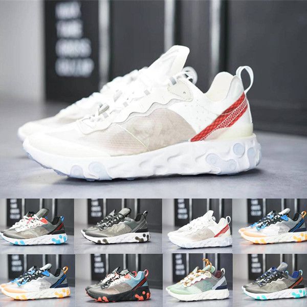 

undercover x upcoming react element 87 pack white sneakers brand men women trainer men women designer running shoes zapatos 2018 new