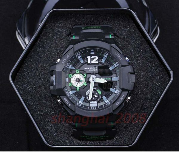 

роскошные часы высокое качество авто свет водонепроницаемый компас температура