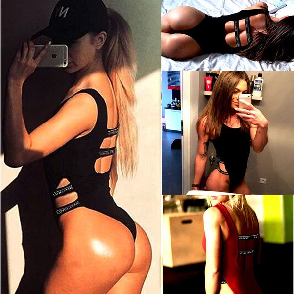 

сексуальные женщины письмо printed комбинезон bodysuit тощий s xl легкий костюм с шортами, Black;white