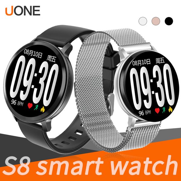 

S8 mart watch fitne tracker heart rate bracelet martwatch monitor ip67 waterproof tep for apple watch pk dz09 io android mart phone