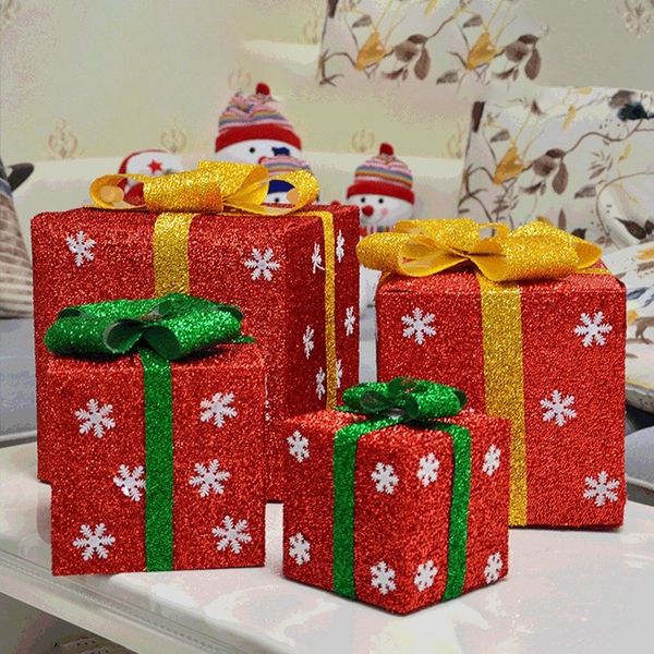 

christmas gift box gift box packaging christmas decorations scene tree with, Pink;blue
