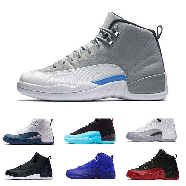 

12 12s men basketball shoes michigan bulls college navy unc nyc vachetta tan wheat dark grey bordeaux wings flu game mens sports sneakers