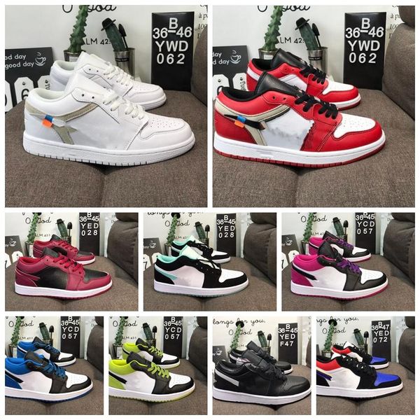 

2090 luxe mens basketball shoes 1s high og obsidian royal toe unc tie dye pine turbo green bloodline 1 men women trainers sports sneaker, Black