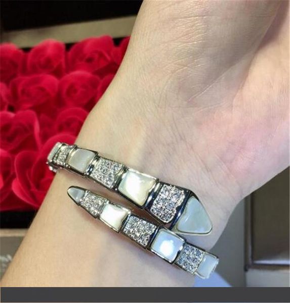 

роскошный браслет женщины змея браслеты для женщин алмазный браслет роскошные ювелирные изделия день рождения новый год подарок дизайнер юве, Black