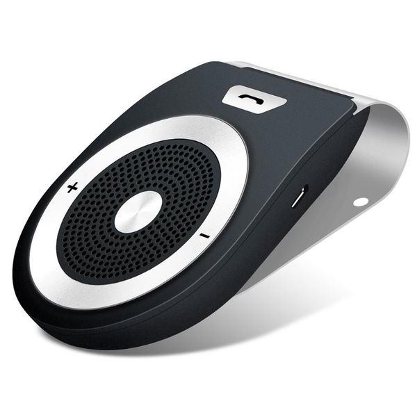 

speaker music receiver car accessories 4 languages bluetooth hands wireless echo cancellation on sun visor